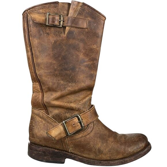 Freebird By Steven Women’s Crosby Brown Leather Distressed Boot Size US 8